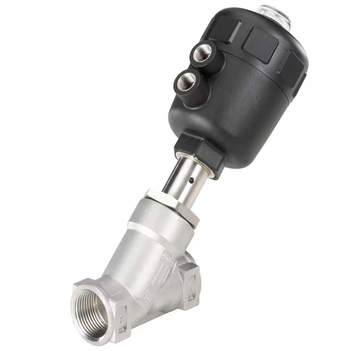 pneumatic angle seat valves